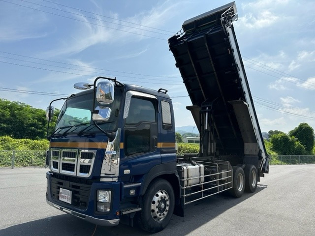 ギガ ダンプ 22t積載10500kgツーデフ 3方開