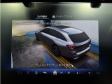 カメラの映像を通して車両の周囲の様子を確認できる360度カメラシステムは、カメラの向きや画角をタッチ操作で簡単に切り替えられます。画面に映し出される映像は、路面の質感が分かるほどの高解像度です。