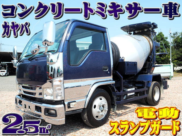 エルフ  カヤバ ミキサー車 電動スランプガード付
