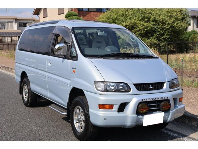 デリカスぺースギア3.0 スーパーエクシード ロング クリスタルライトルーフ 4WD最終型 寒冷地仕様 ナビ ETC