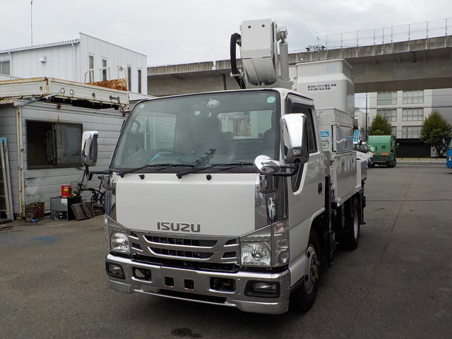 エルフ  高所作業車アイチ製11mサブエンジン付