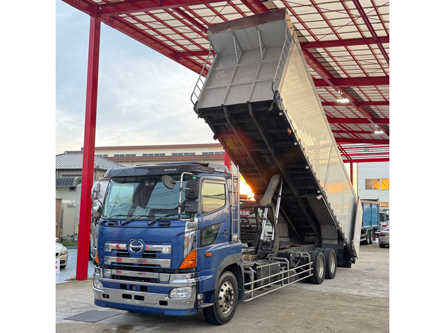 プロフィア ダンプ 木材チップ運搬車 深ダンプ 土砂禁