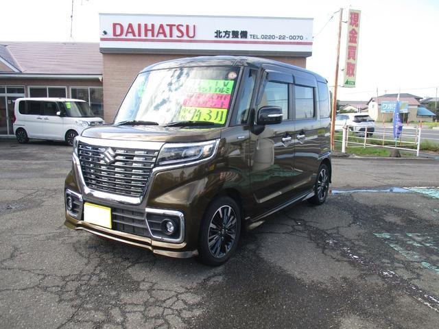 スペーシアカスタム ハイブリッド(HYBRID)  XS ナビ フルセグTV ハーフレザーシート