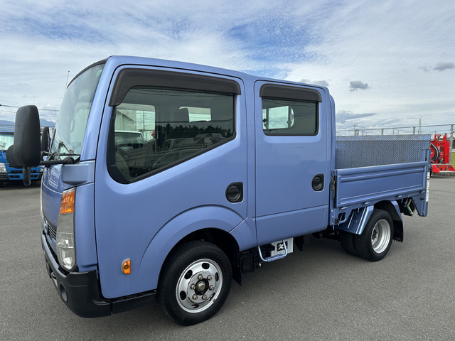 日産アトラス　2015年　ダブルキャブ 1t パワーゲート付き　約24万km 日産 アトラス 小型 平ボディ 10尺 の中古トラック【車両No