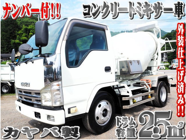 エルフ  カヤバ製 2.5立米 生コン ミキサー車