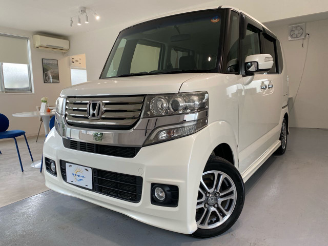 N-BOXカスタム G Lパッケージ 全国対応1年保証付き 禁煙車 ナビ バッ