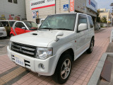 パジェロミニ ホワイト パールセレクト 4WD 純正アルミ・社外ナビ・ETC!