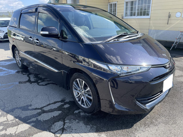 エスティマ2.4 アエラス プレミアム 4WDワンオーナー車 9インチナビ後席モニタ-