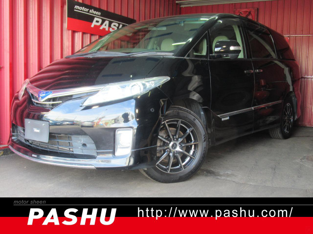 エスティマハイブリッド2.4 G レザーパッケージ 4WDHDDナビ地デジTVブラックポリッシュ1