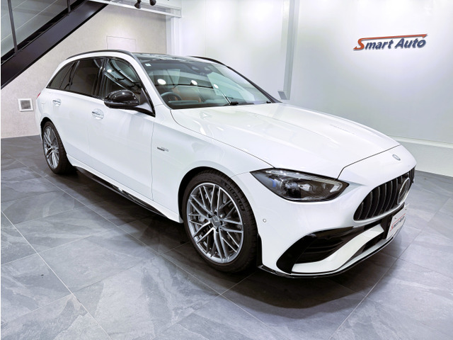 CクラスワゴンAMG C43 4マチック (BSG搭載モデル) 4WD法人ワンオーナー パノラミックルーフ