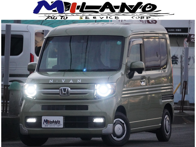 N-VAN+スタイル ファン ターボ ホンダセンシング天井のみ雹害有・社外8インチナビ