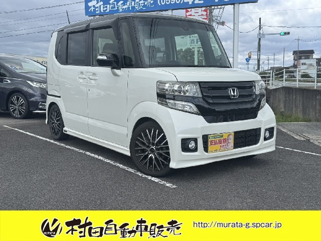 N-BOXカスタムG Lパッケージ 2トーンカラースタイル両側Pスラ キセノン 外アルミ ナビTV