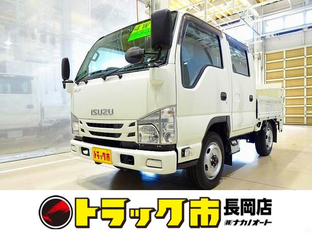 エルフ 3.0 ダブルキャブ フルフラットロー ディーゼル 4WD 1t Sタイヤ Wキャブ/垂直...