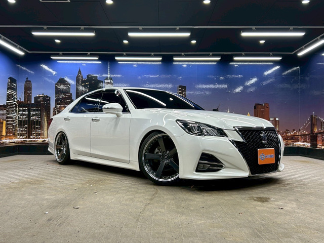 クラウンアスリート ハイブリッド 2.5 S 禁煙車 後期型 黒本革 純正ナビ