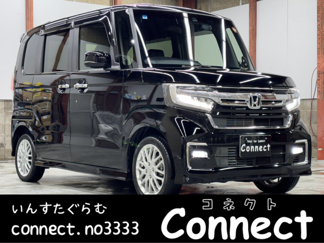 N-BOXカスタムL ターボ 4WDBluetoothナビ Bカメ両側Pスラ