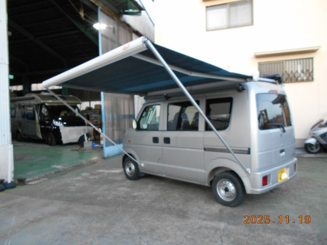 エブリイ PC ハイルーフ 有事に備える車 水 就寝 電気