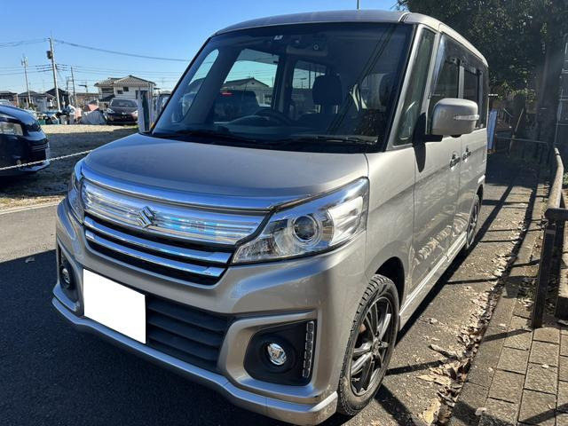 スペーシアカスタムXS ターボ デュアルカメラブレーキサポート全方位カメラ 社外アルミ