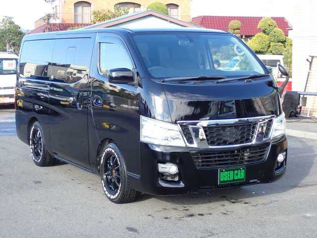 NV350キャラバン2.0 プレミアムGX ロング社外16アルミ ホワイトレター ローダウン
