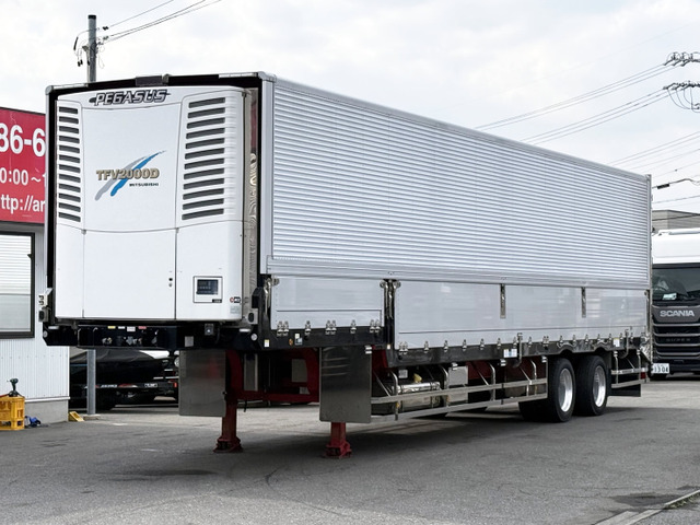 日本トレクス ウィングセミトレーラ 段付き 冷凍ウィング 前壁冷凍機