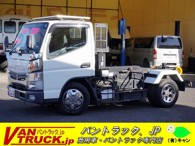 キャンター コンテナ車 3トン積 シングルホイスト ハシゴ カゴ