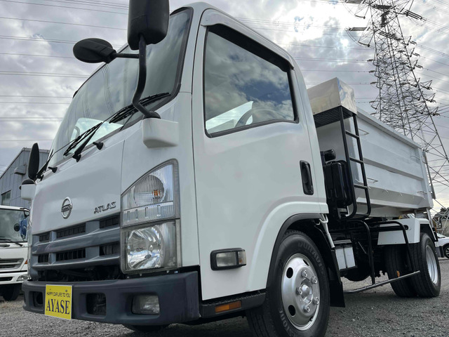 アトラスコンテナ付3t積アームロールWシリンダー