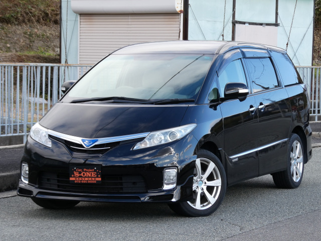 エスティマハイブリッド2.4 X 4WD両側パワースライド/フリップダウモニター