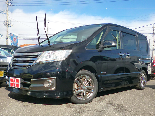 セレナ2.0 ライダー ブラックライン S-HYBRID純正ナビTV フリップダウンモニター