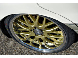 新品WORKランベックLM1!18インチフロント8.5Jリア9Jのこだわりのセッティングです!ゴールドディスクでインパクトをつけてます!