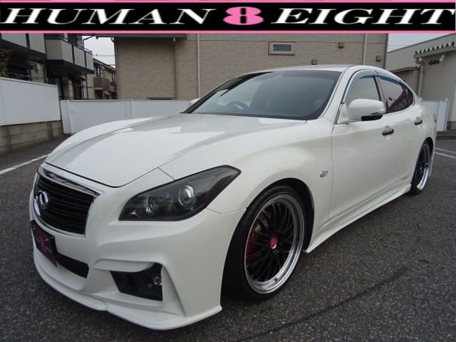 フーガ3.7 370GT黒革 20AW 車高調 フルエアロ