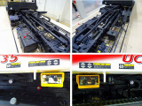 荷台内寸:567&times;207&times;11 古河ユニック/Neo5 UC-35NERS ラジコン/ウインチ付 床フック12個 荷台タイヤ止め2個 作業灯2個 大型ミラー1個 荷締めワイヤーガチャ2個
