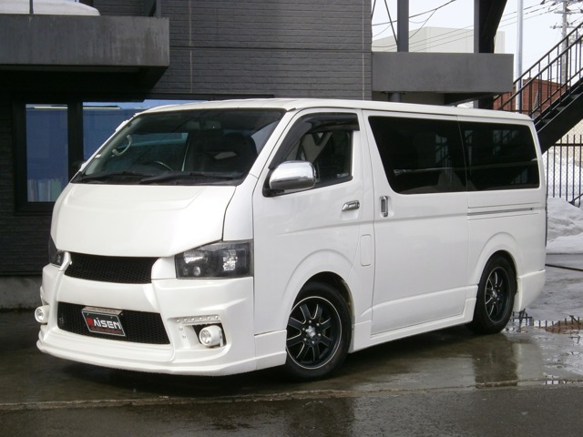 レジアスエース3.0 スーパーGL ロング プライムセレクション ディーゼル 4WD社外ボンネット エアロ ヘッドライト