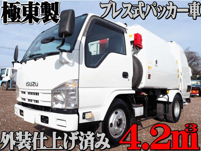 エルフ  極東開発製 プレス式 パッカー 塵芥車