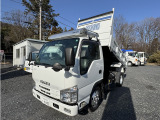 車輛左側前面:H28いすゞエルフセーフティーローダーダンプ,車検R8.6,積載3トン,ECONO,HSA,ASR,ETC,フォグランプ,オートサイドミラー,バックカメラ,取扱書・記録簿その他