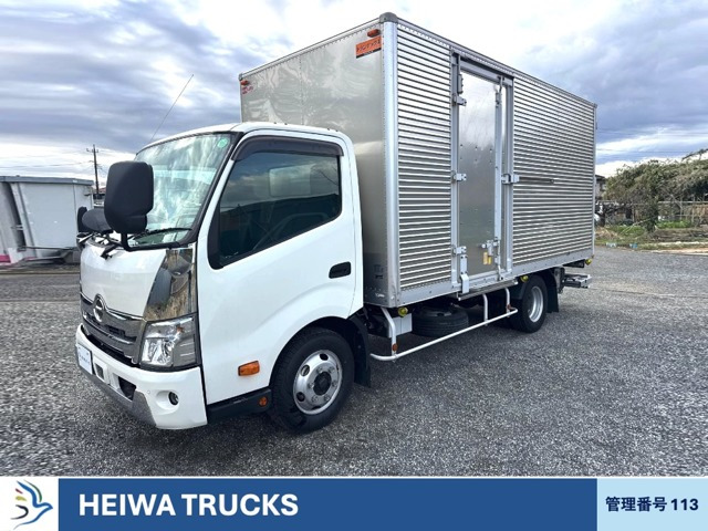 デュトロ3tアルミバン 格納ゲート サイドドア ワンオーナー ターボディーゼル 新明和