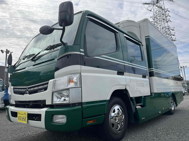キャンター 冷蔵冷凍車 跳ね上げゲート付Wキャブ冷蔵冷凍車7人乗