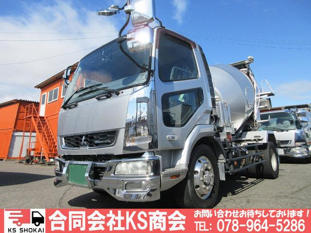 ファイター  ミキサー車 コンクリートミキサー車 増t 増トン 電動ホッパーカバー MT
