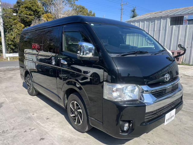 ハイエースバン2.8 スーパーGL ワイド ダークプライムII ロング ミドルルーフ  ディーゼル11インチ大画面アルパインナビ