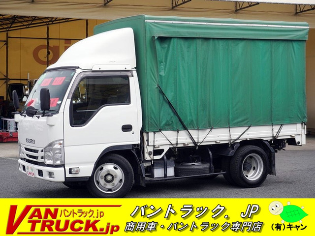 エルフ 3.0 フルフラットロー ディーゼル 10尺 平 幌カーテン 3トン積 導風板