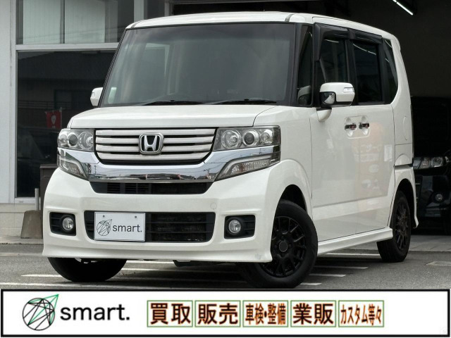 N-BOXカスタム G ナビ/フルセグ/レザー調シートカバー