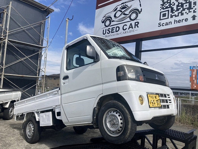三菱 軽トラック ホワイト 三菱 ミニキャブトラック Vタイプ エアコン付 4WD 5MT 軽トラ 検有 の