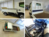 荷台内寸:305&times;161&times;38 三方開 左右アオリ上部ステーキパイプ付(ボルト止め/溶接) 垂直PG 600kg付 エンジンルーム