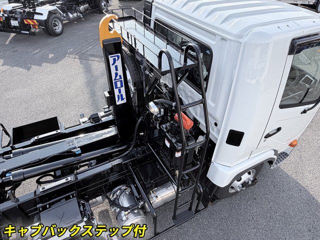 三菱ふそう ファイター アームロール 3.5t積 新明和 ツインホイスト の 