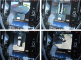車両を真上や斜め上から見たような表示で目視しにくい前方や左側目の確認もバッチリ!カメラ切替でしっかり確認!