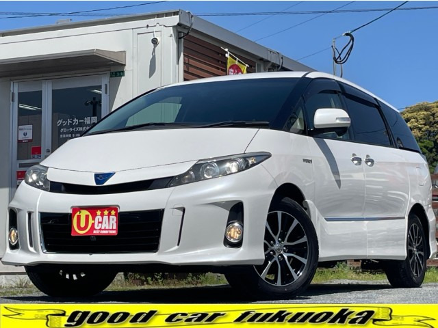 エスティマハイブリッド 2.4 アエラス プレミアムエディション 4WD 純正8型ナビ・TV/...