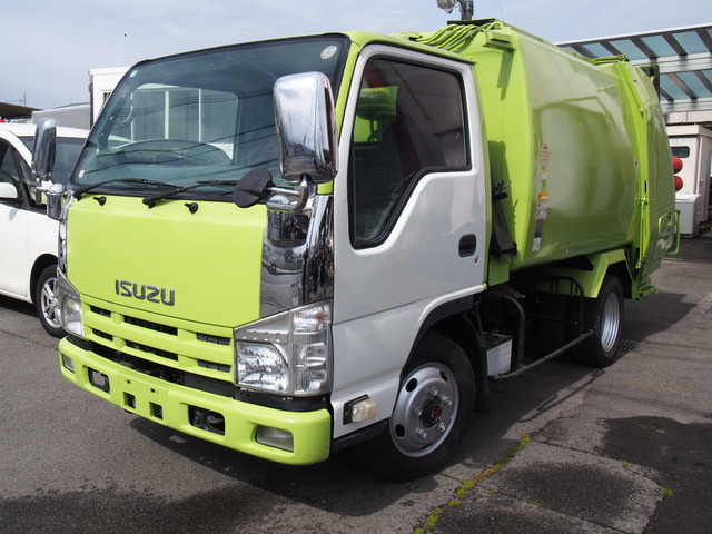 エルフ 塵芥車 プレス式パッカー車 極東開発製4.3立米