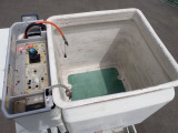 高所部、作動確認済です!第三ブーム・バケットがFRPの、電工仕様!