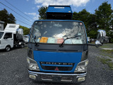 車両前面:三菱キャンターセーフティーローダーダンプ積載3トン,車検1年,走行距離8万㎞台,NOxPM適合,マニュアル5速,新明和工業DR2-30,オートサイドミラー,ミラー角度調整スイッチ,EBS,他