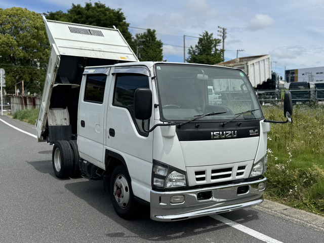 エルフ 4.8 ダブルキャブ 低床 ディーゼル ダンプ・車検付