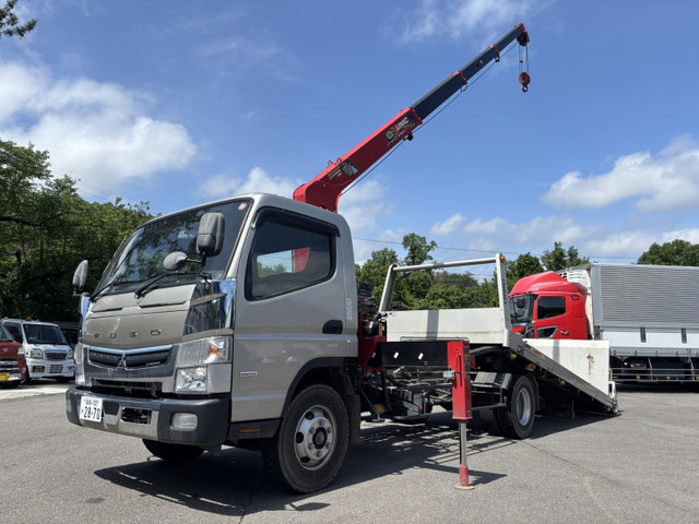 キャンター  4段クレーン付 積載車 カスタム 実走