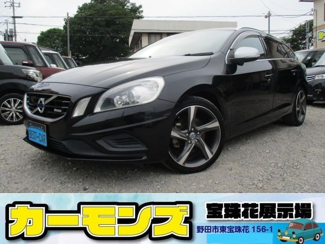 V60 T4 Rデザイン 黒革シート ナビTV スマキー BLIS